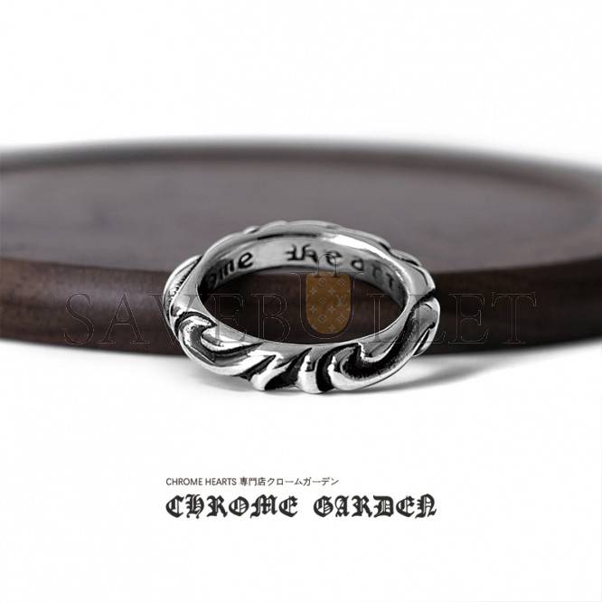 CHROME HEARTS SCROLL BAND RING