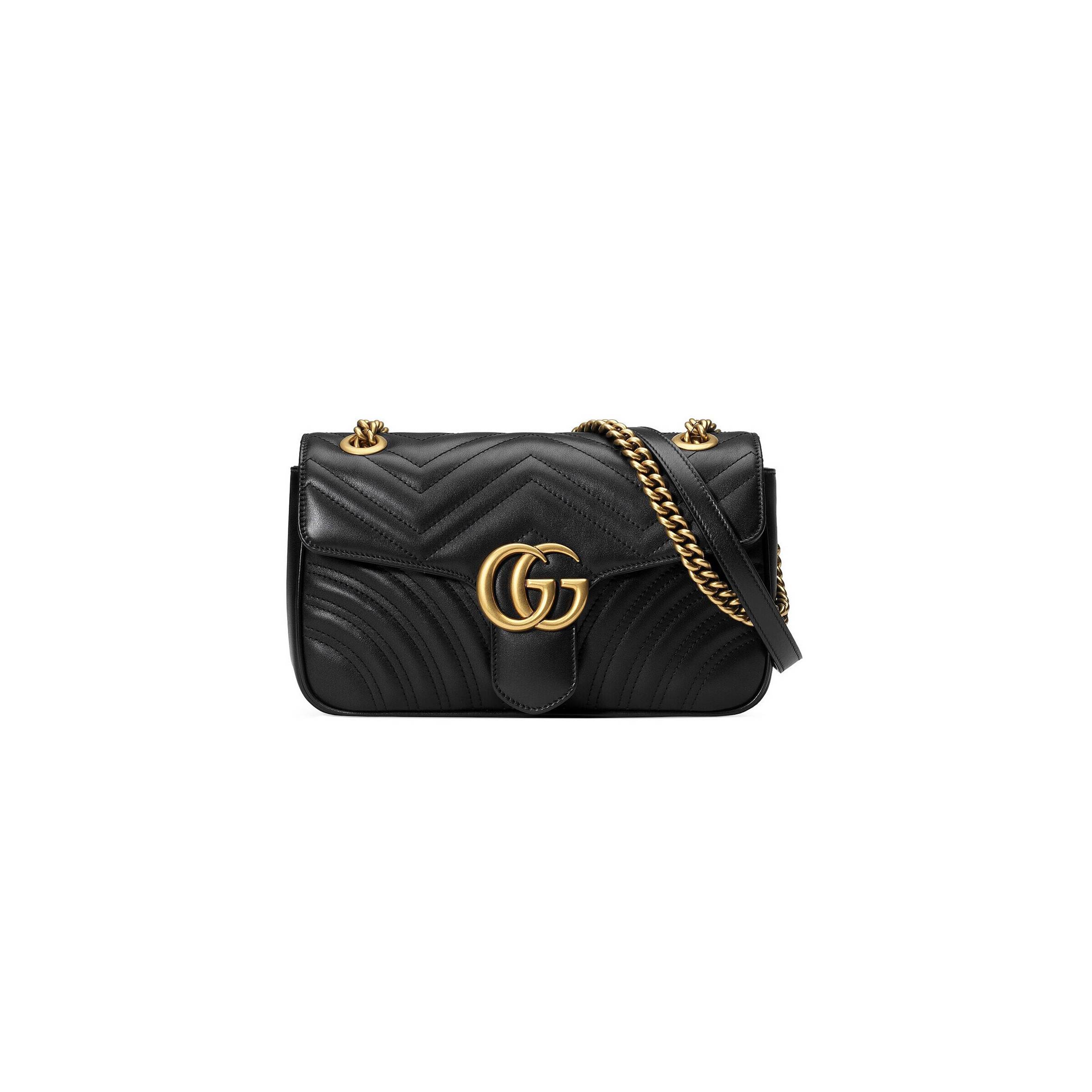 GUCCI  MARMONT SMALL MATELASSE SHOULDER BAG 443497 (26*14*7cm)