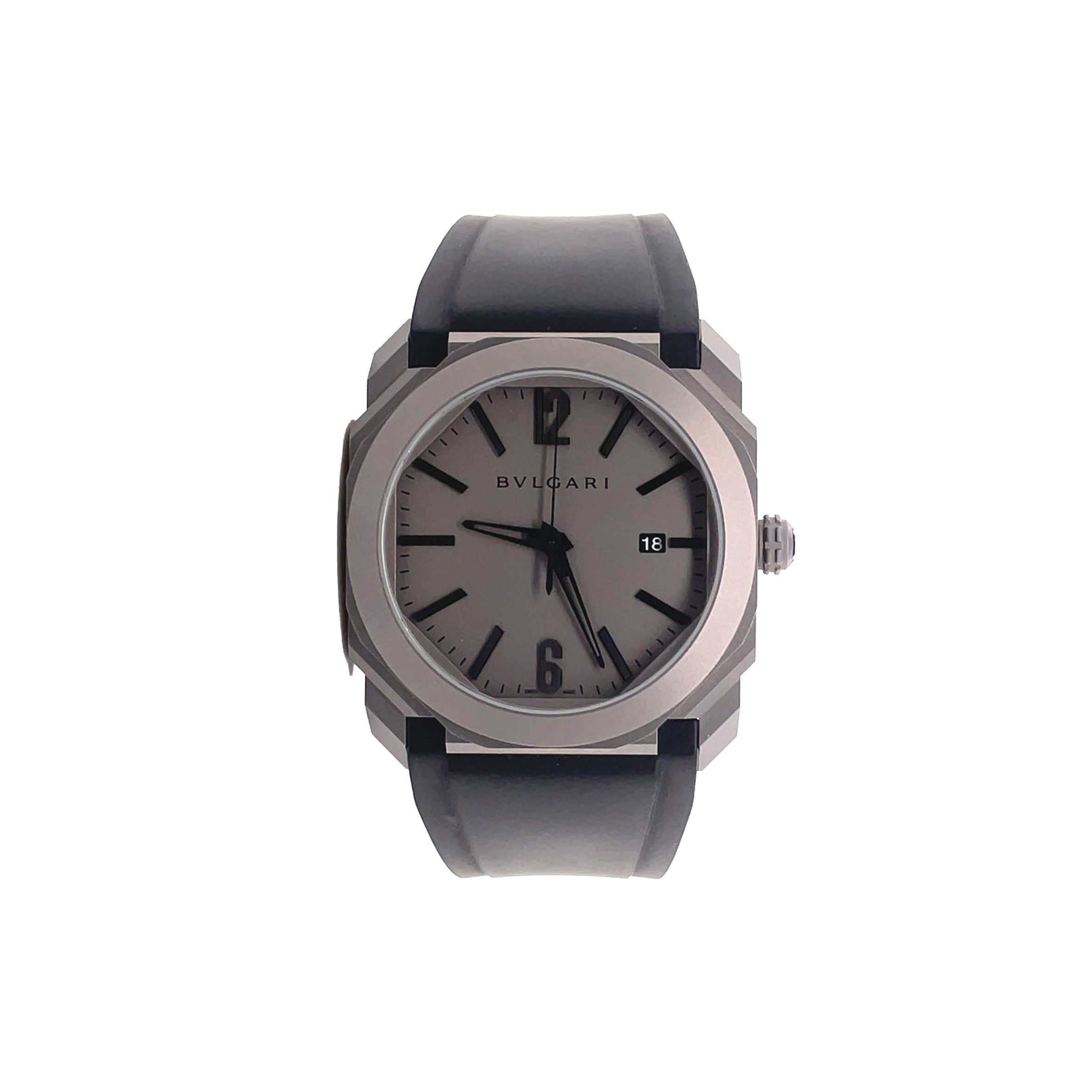 BVLGARI OCTO SOLOTEMPO AUTOMATIC GREY DIAL 41MM MEN'S WATCH 102858