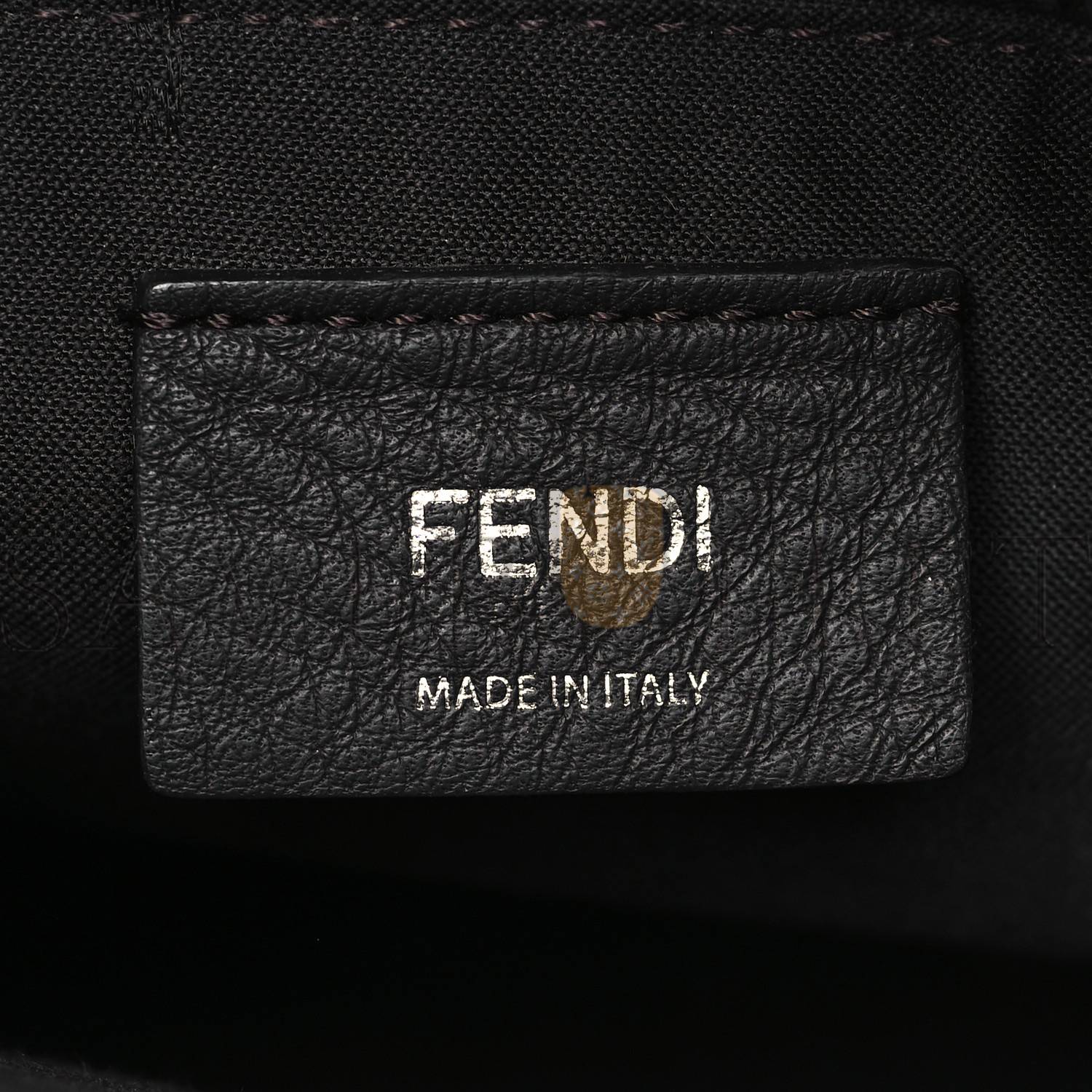 FENDI VITELLO KING LOGO EMBOSSED MEDIUM BY THE WAY BOSTON BAG CUOIO (27*18*12cm)