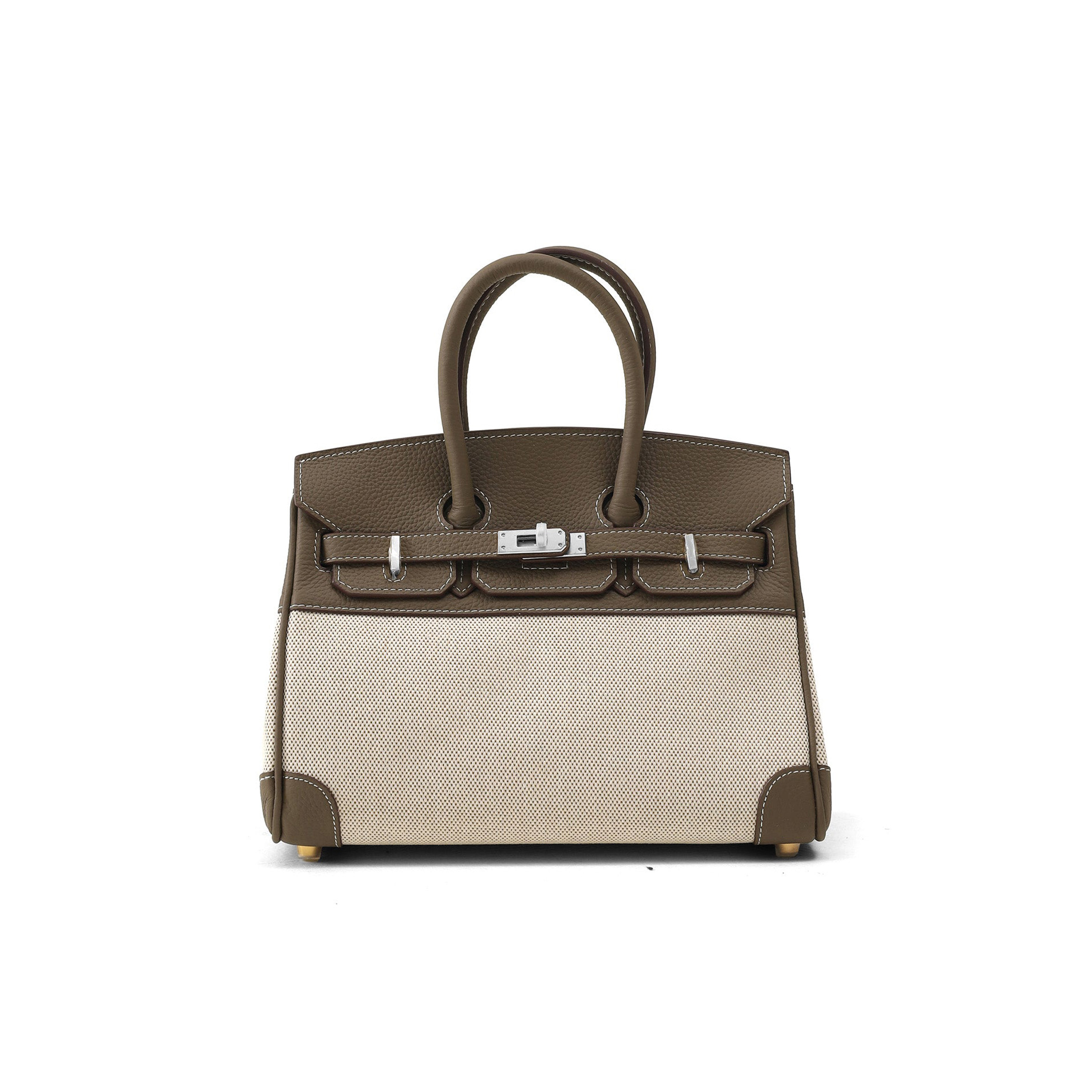 HERMES MASTER BIRKIN 30 ELEPHANT GREY LEATHER SILVER BUCKLE BAG 10078235 (30*22*15cm)