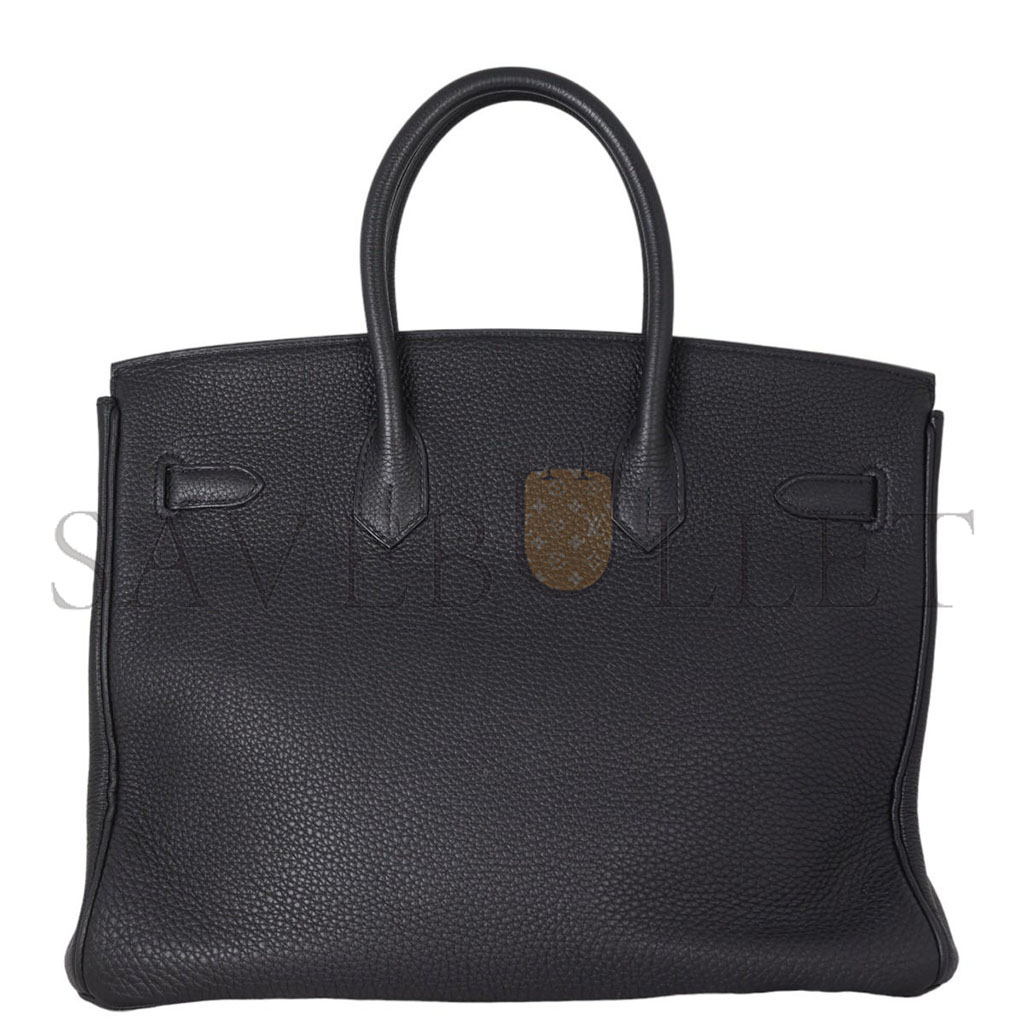 HERMES BIRKIN 35 TOGO LEATHER BLACK GOLD BUCKLE BAG H028369CC2Z (35*28*18cm)