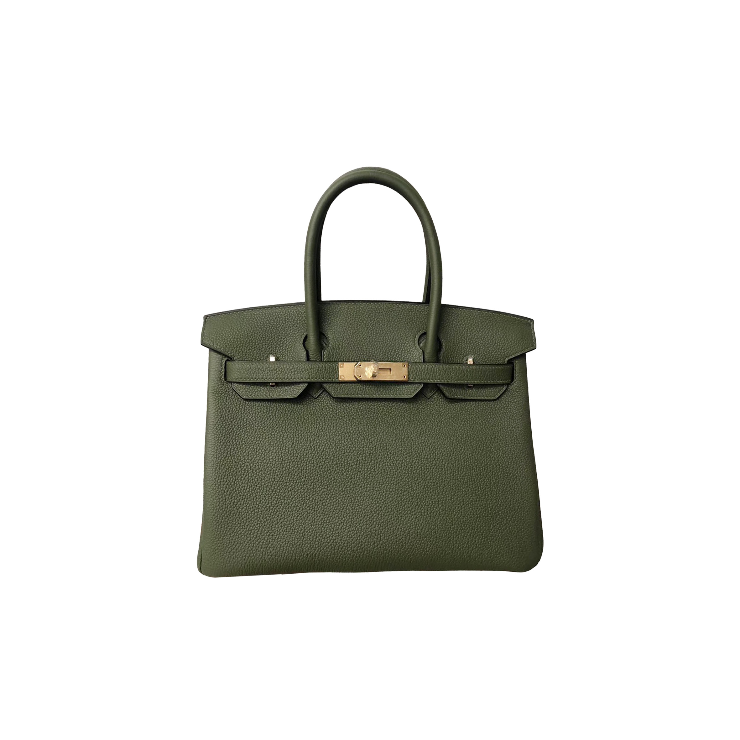 HERMES BIRKIN 35 TOGO LEATHER AVOCADO GREEN GOLD BUCKLE BAG H028369CCV6 (35*28*18cm)