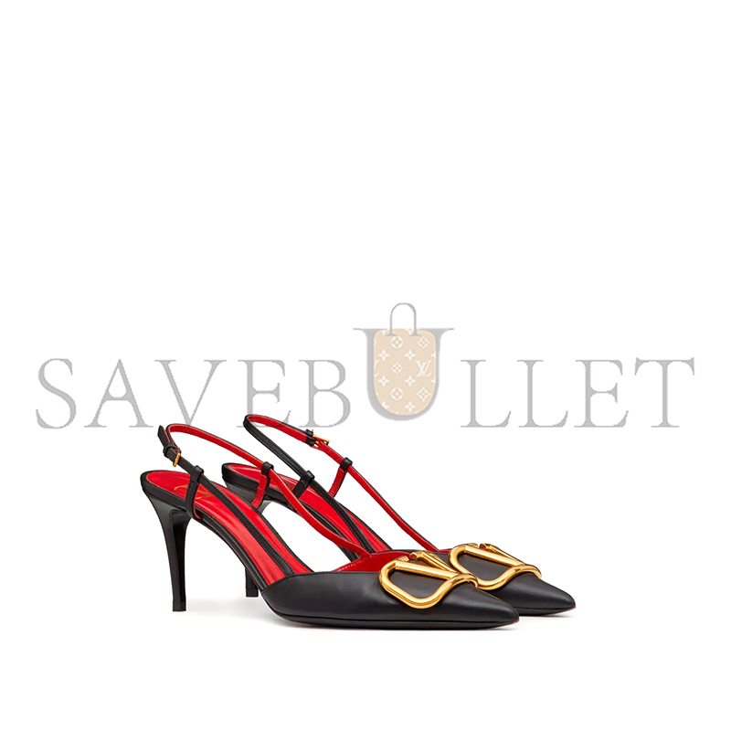 VALENTINO VLOGO SIGNATURE CALFSKIN SLINGBACK PUMP 80MM 3.15IN 5W2S0R01DSH_0NO VALENTINO VLOGO SIGNATURE CALFSKIN SLINGBACK PUMP 80MM 3.15IN 5W2S0R01DSH_0NO