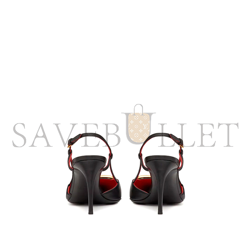 VALENTINO VLOGO SIGNATURE CALFSKIN SLINGBACK PUMP 80MM 3.15IN 5W2S0R01DSH_0NO VALENTINO VLOGO SIGNATURE CALFSKIN SLINGBACK PUMP 80MM 3.15IN 5W2S0R01DSH_0NO