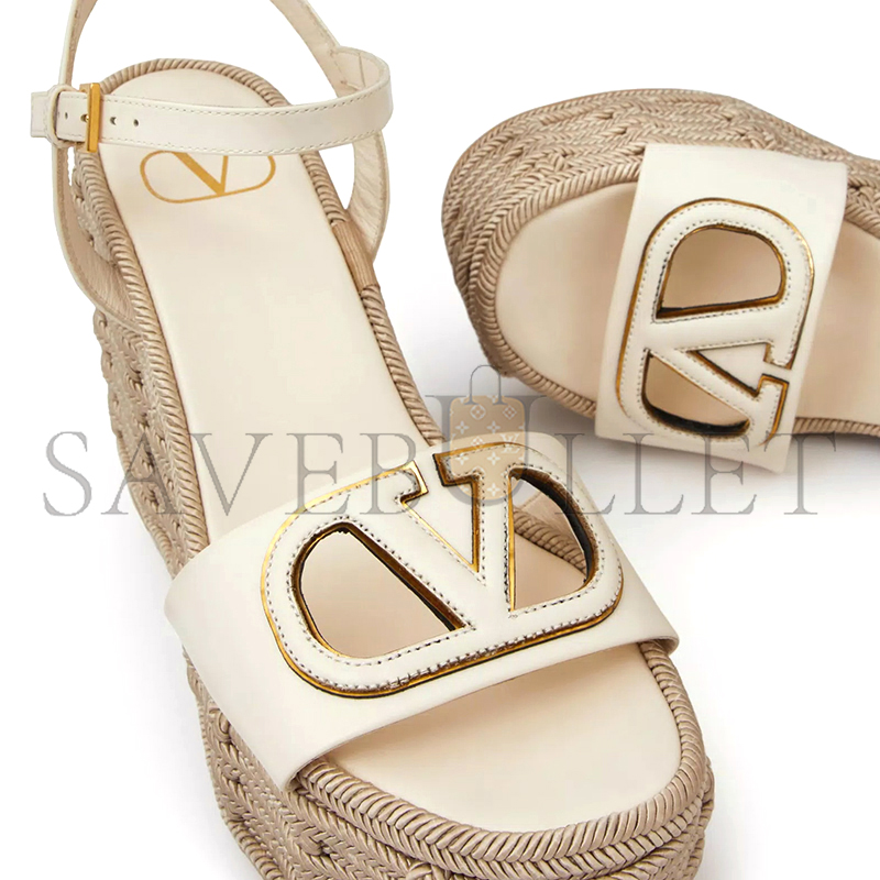 VALENTINO VLOGO CALFSKIN CUT-OUT WEDGE SANDAL 110MM 4W2S0IJ6SGB_B24 VALENTINO VLOGO CALFSKIN CUT-OUT WEDGE SANDAL 110MM 4W2S0IJ6SGB_B24