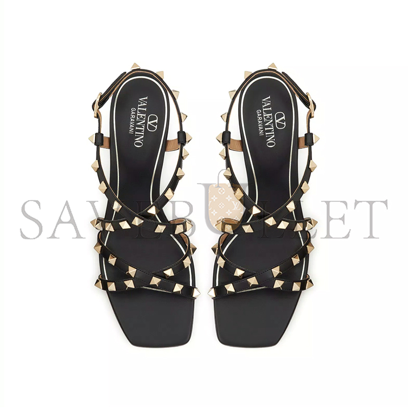 VALENTINO ROCKSTUD CALFSKIN SANDAL WITH STRAPS 60MM 5W2S0HR7VOD_0NO VALENTINO ROCKSTUD CALFSKIN SANDAL WITH STRAPS 60MM 5W2S0HR7VOD_0NO