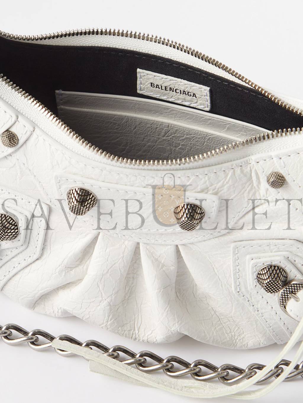 BALENCIAGA WHITE NEO CAGOLE CITY LEATHER SHOULDER BAG MATCHESFASHION US (28.3*24.1*16.7cm)