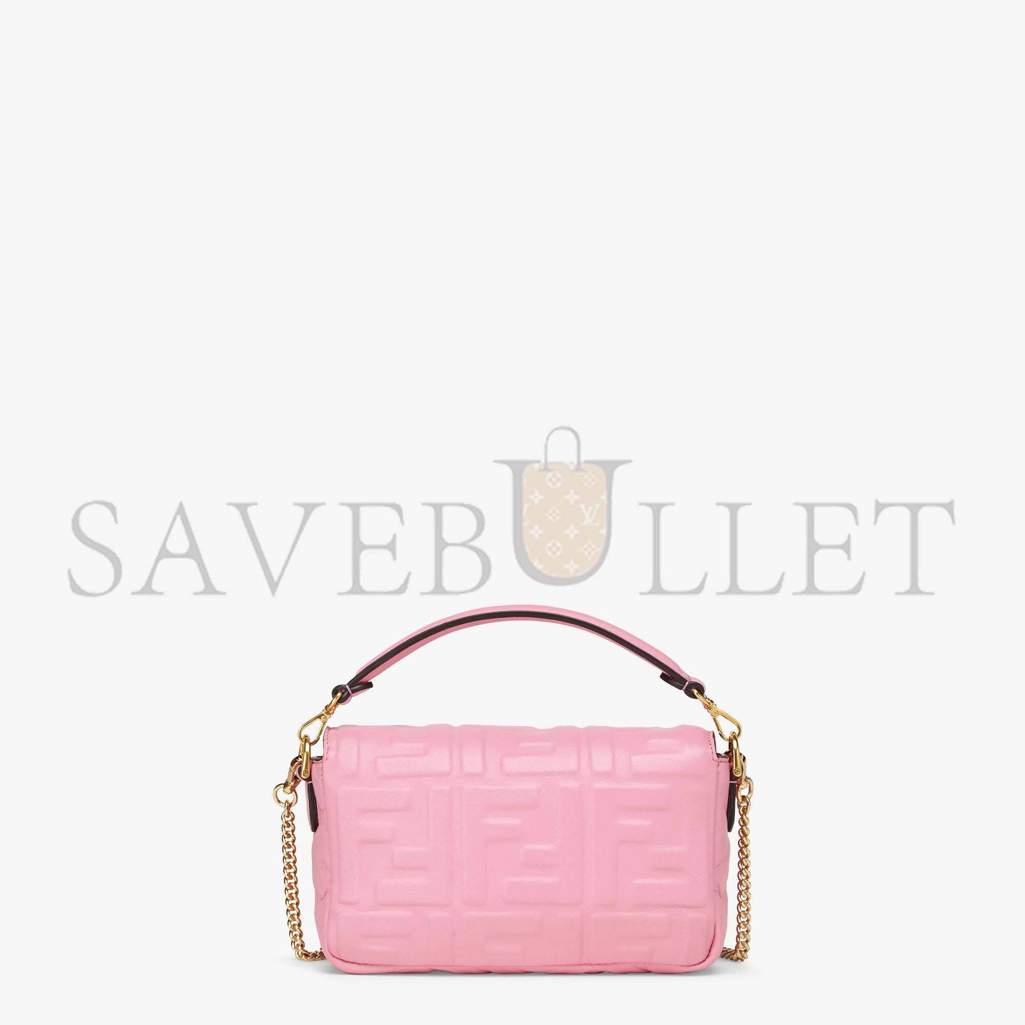 FENDI BAGUETTE MINI - PINK NAPPA LEATHER BAG 8BS017A72VF1AQA (19*11.5*4cm)