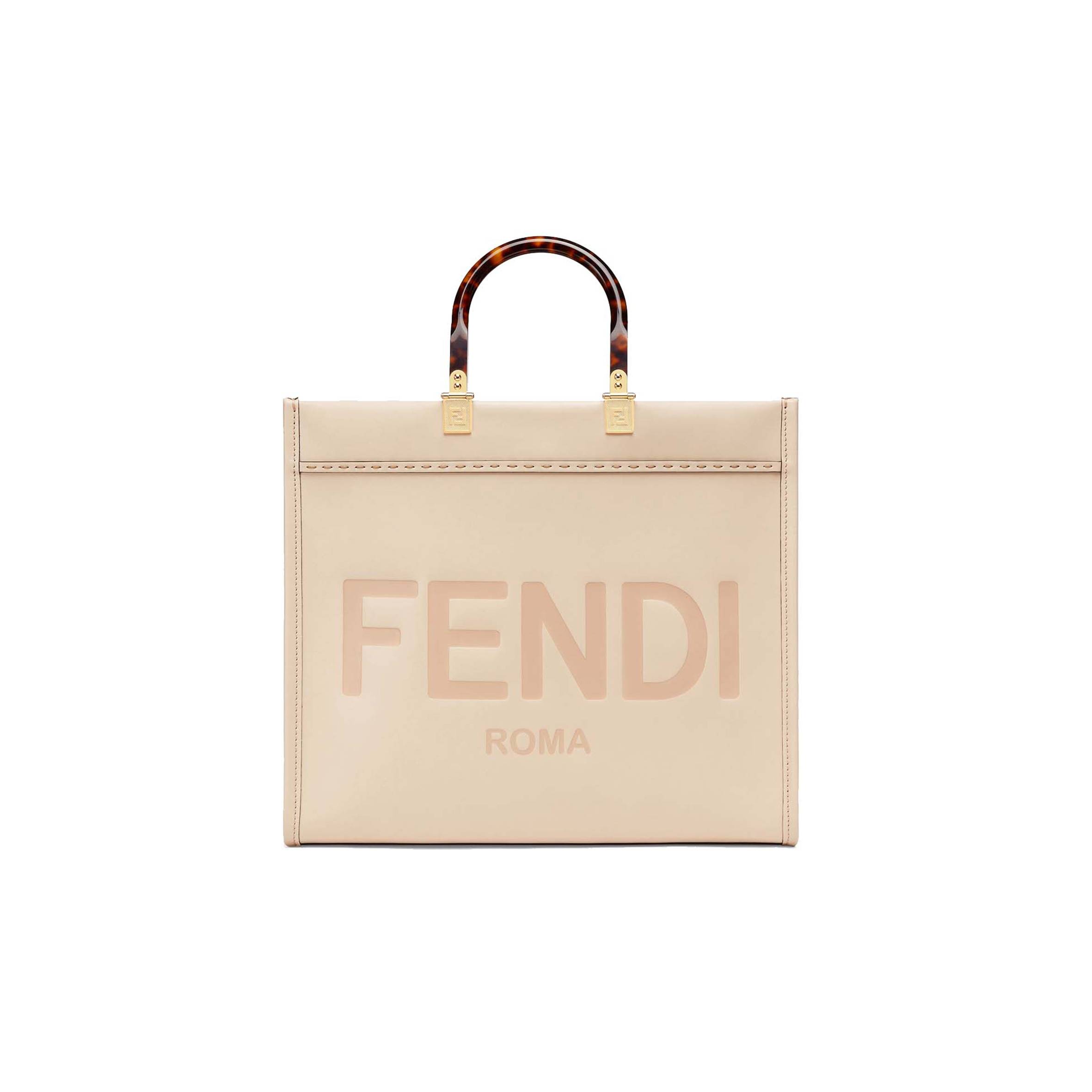 FENDI SUNSHINE MEDIUM - PINK LEATHER SHOPPER 8BH386ABVLF1BA9 (35*31*17cm)