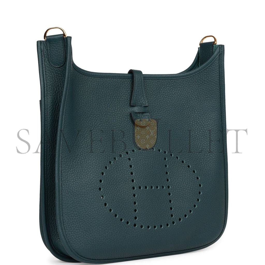 HERMES EVELYNE III PM VERT CYPRESS CLEMENCE GOLD HARDWARE  (29*30*7cm)