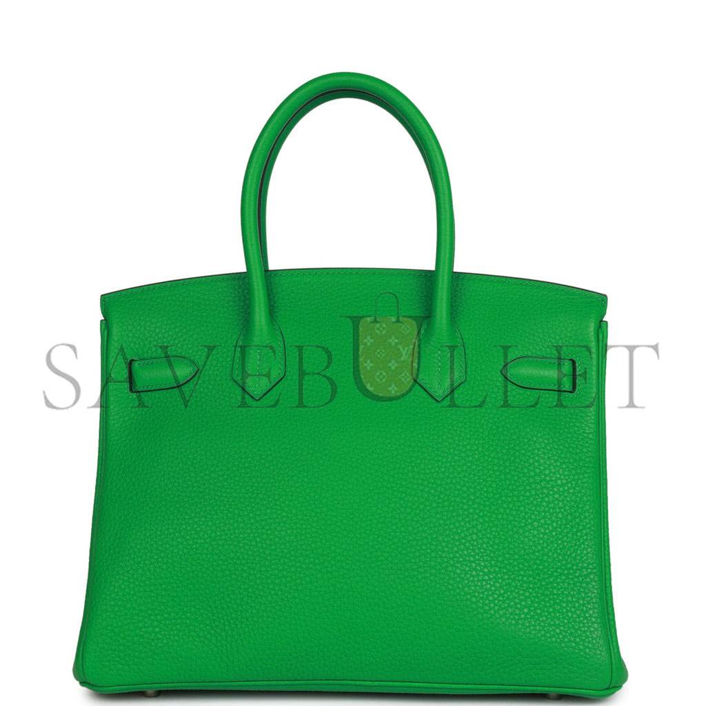 HERMES BIRKIN 30 BAMBOU CLEMENCE PALLADIUM HARDWARE (30cm)