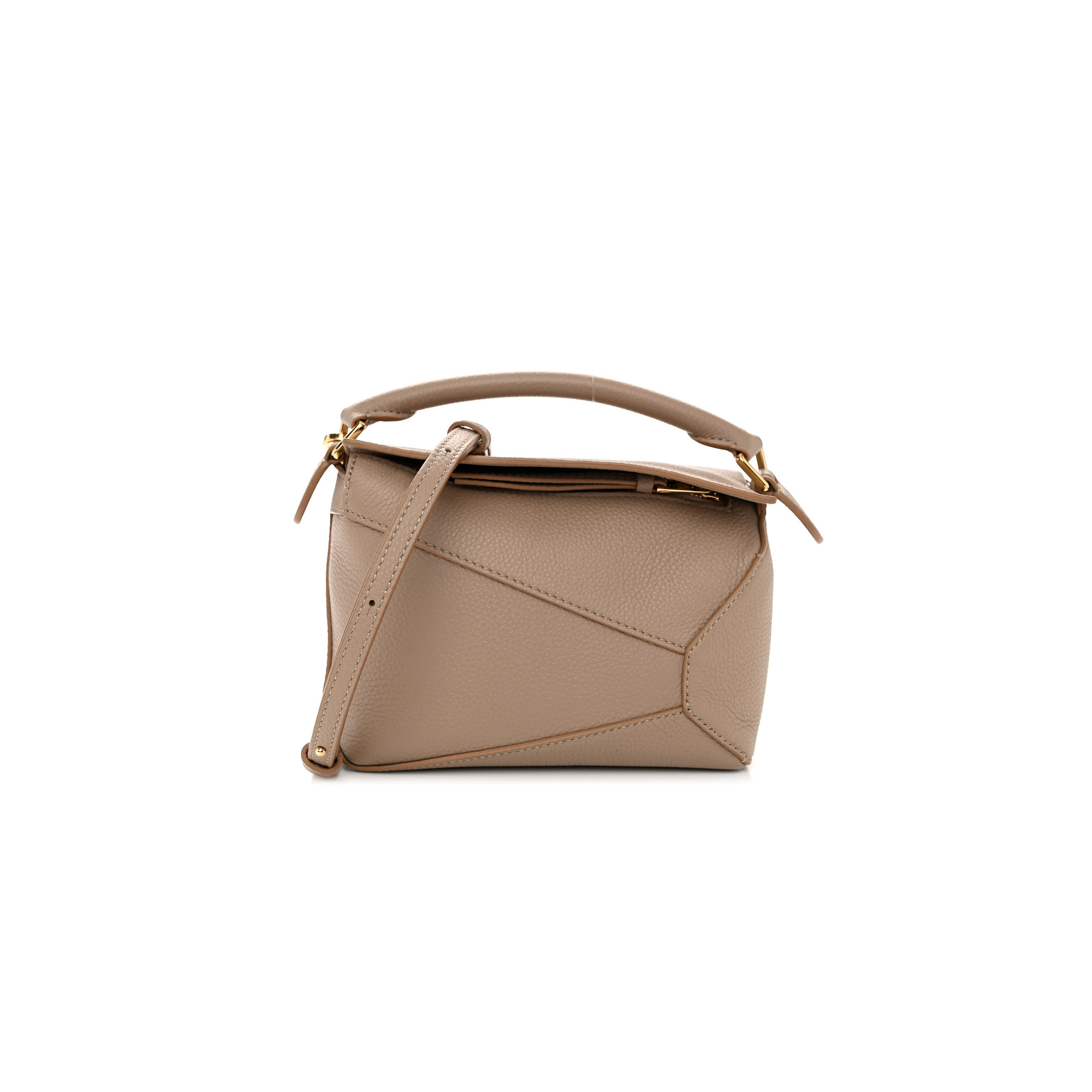 LOEWE CALFSKIN MINI PUZZLE EDGE BAG SAND (18*12.5*8cm)