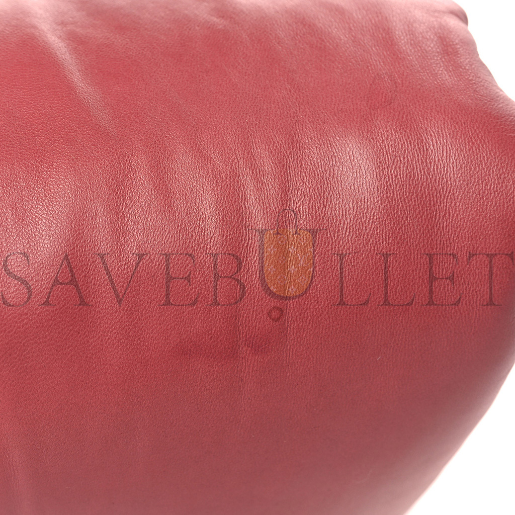 LOEWE LAMBSKIN GOYA PUFFER BAG PLUMROSE (23*18*10cm)