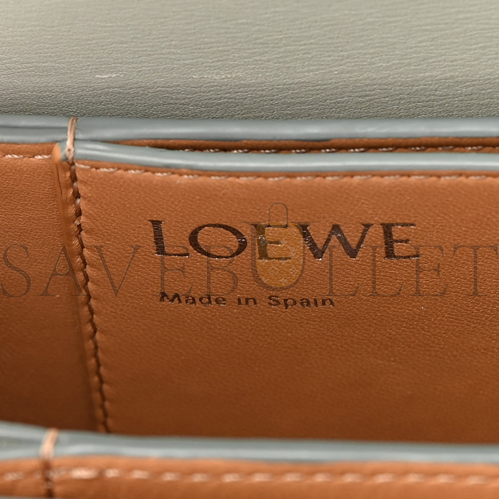 LOEWE SILK CALFSKIN SMALL GOYA BAG GRAY (19*13*6cm)