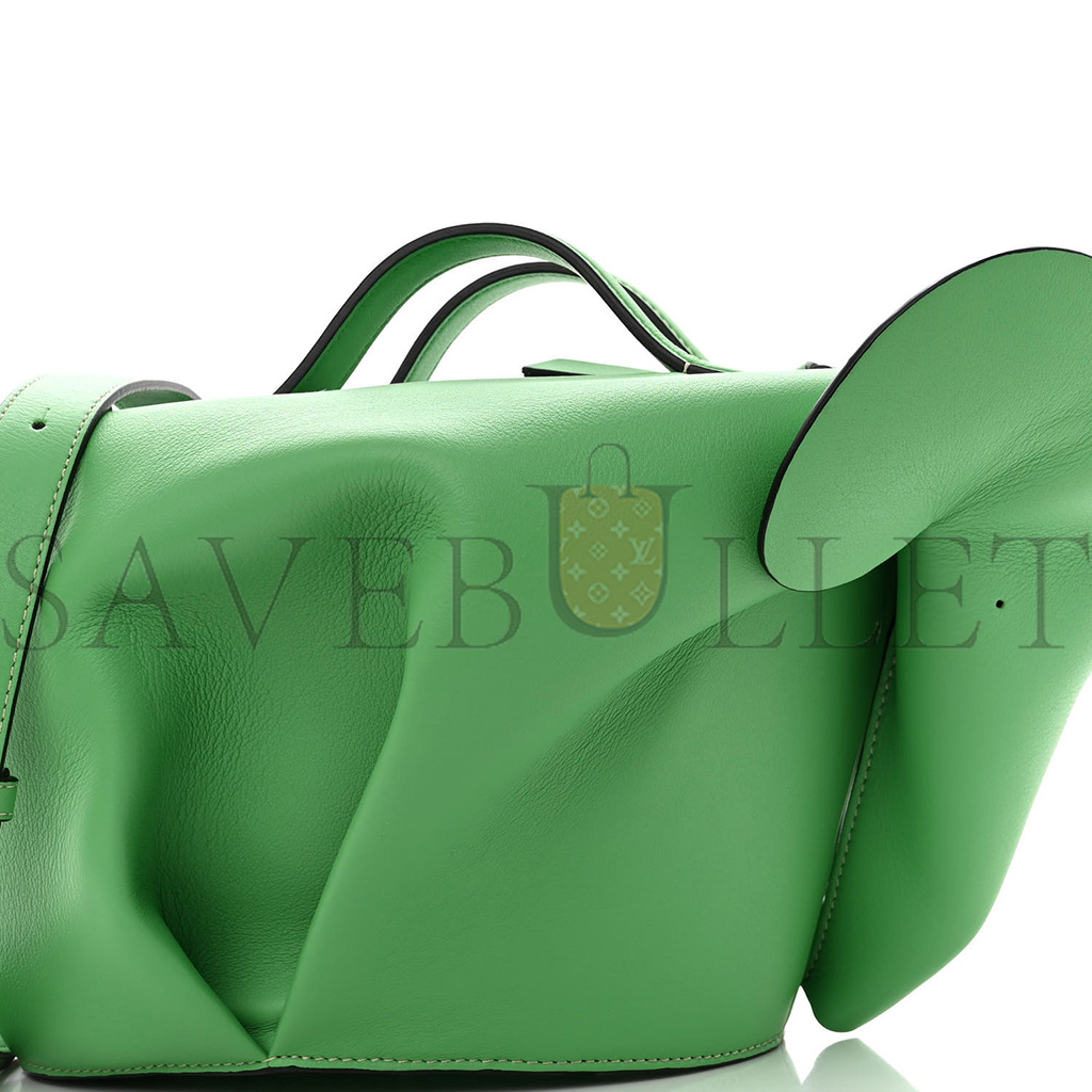 LOEWE CALFSKIN LARGE ELEPHANT CROSSBODY BAG APPLE GREEN (20*15*14cm)