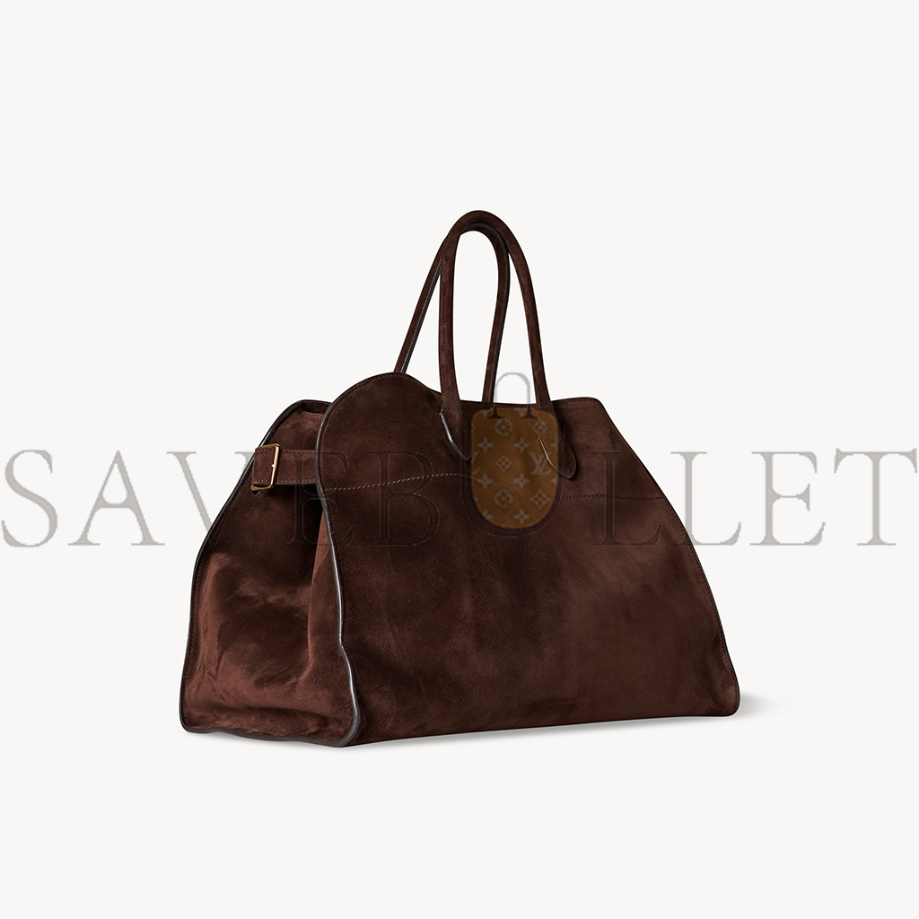 THE ROW SOFT MARGAUX 17 BAG IN SUEDE MOCHA W1254L25MOSHG (43*30*25cm)