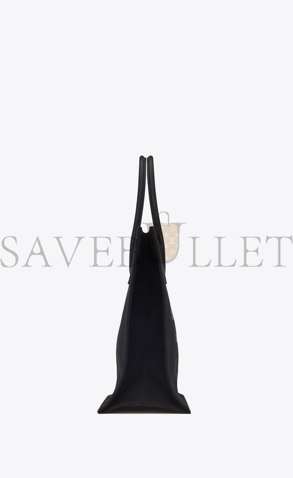 YSL RIVE GAUCHE TOTE BAG IN LINEN AND LEATHER 49929096N9E1070 (48*36*16cm)