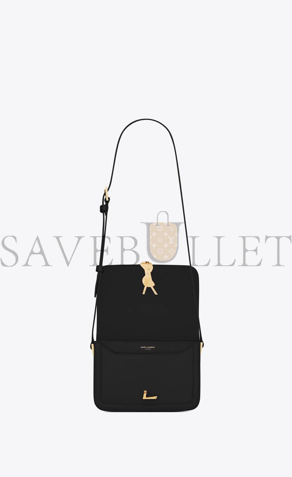 YSL SOLFERINO SMALL SATCHEL IN BOX SAINT LAURENT LEATHER 6343060SX0W1000 (19*13*5cm)