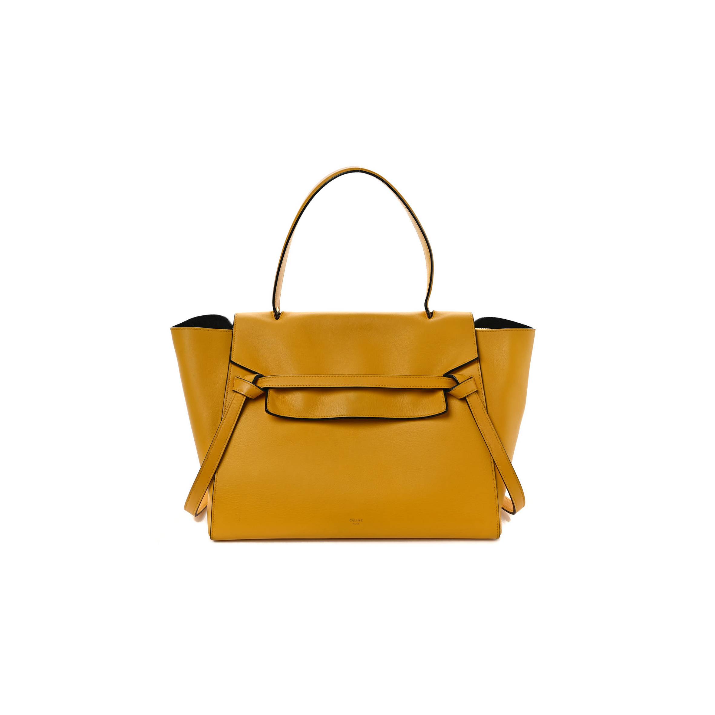 CELINE BABY GRAINED CALFSKIN MICRO BELT BAG YELLOW (33*23*22cm)