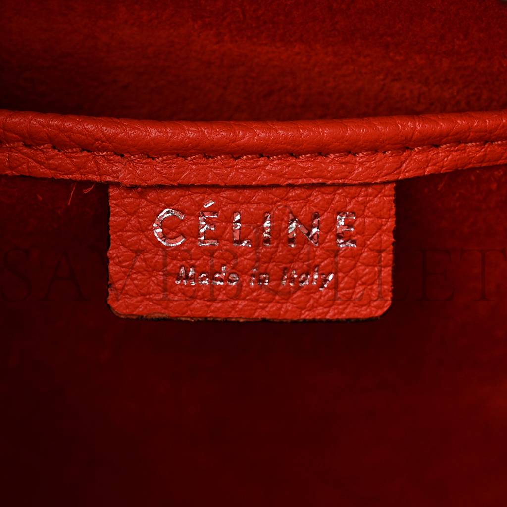 CELINE BABY GRAINED CALFSKIN NANO LUGGAGE RED (20*20*10cm)