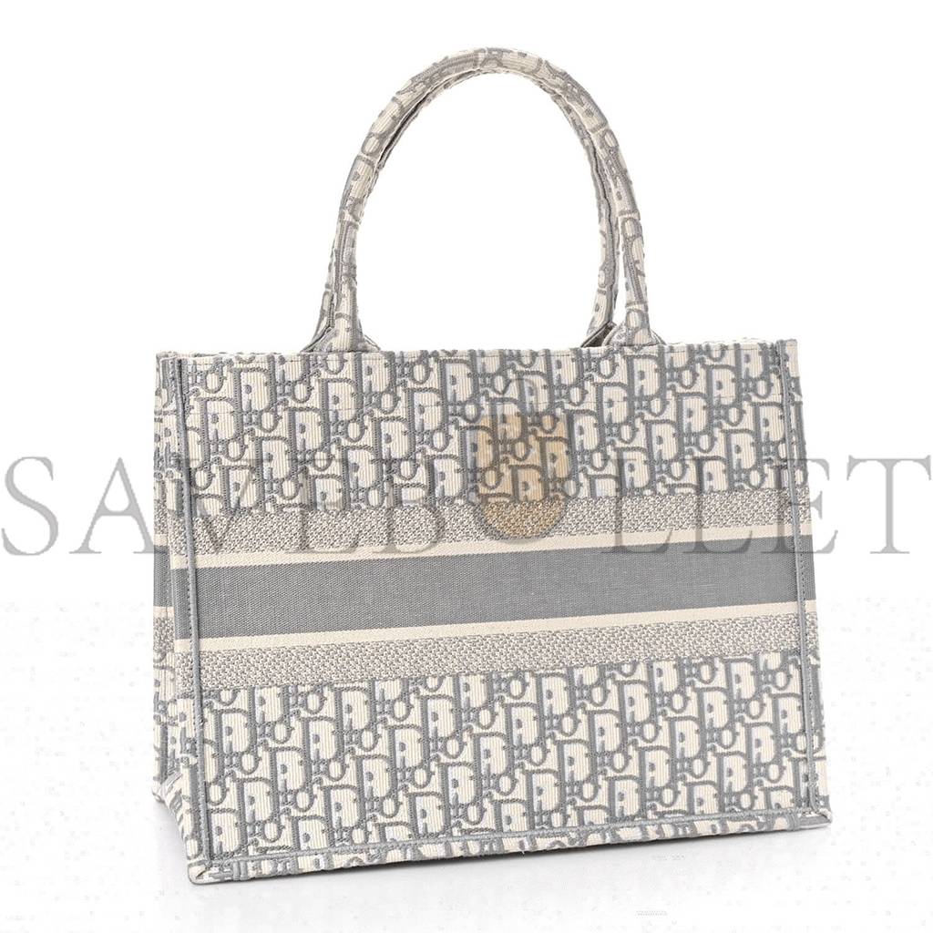 DIOR OBLIQUE MEDIUM BOOK TOTE GREY (36*27*14cm)